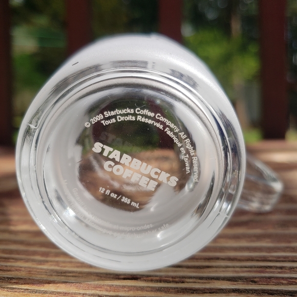SOLS Starbucks 2009 Etched Glass Coffee Cups [2] - Picture 6 of 12